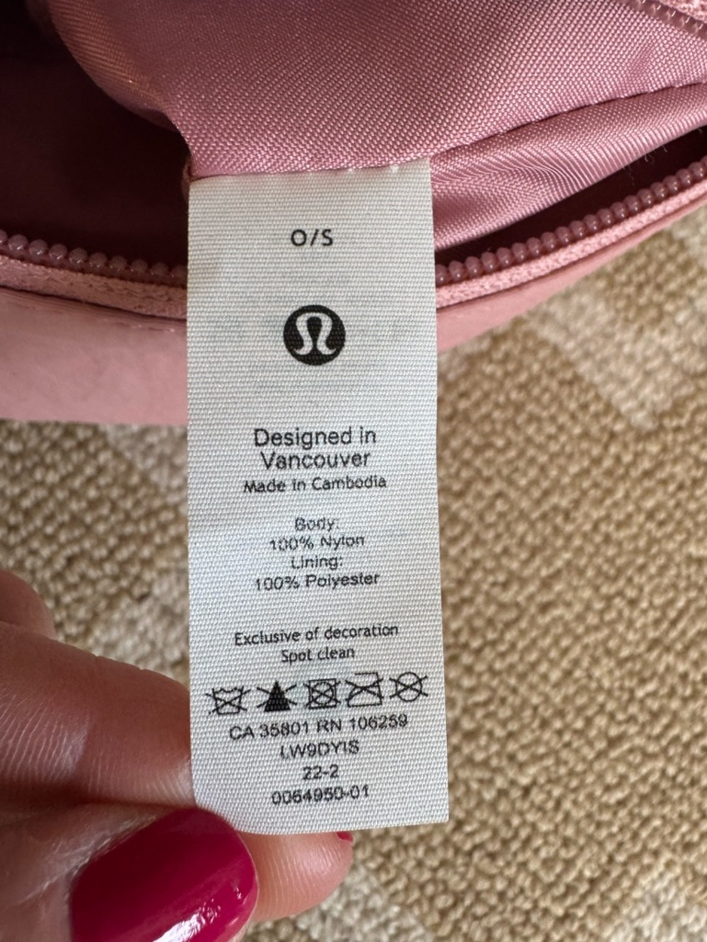 Lululemon All Night Festival Bag 5L Nylon Crossbody Travel Athleisure Pink O/S - Picture 4 of 17